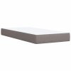Posteľný rám boxspring s matracom sivohnedý 90x190 cm látka 3287315
