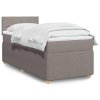 Posteľný rám boxspring s matracom sivohnedý 90x190 cm látka 3287315