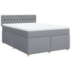 Boxspring posteľ s matracom bledosivý 140x190 cm látka 3286682