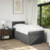 Posteľ boxspring s matracom tmavosivá jednolôžko látka 3286862