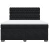 Posteľný rám boxspring s matracom čierny 180x200 cm zamat 3290986