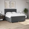 Boxspring posteľ s matracom tmavosivá 180x200 cm látka 3291360