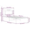 Posteľný rám bez matraca hnedý dub 80x200 cm kompozitné drevo 4106832