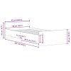 Posteľný rám bez matraca staré drevo 90x200cm kompozitné drevo 857474