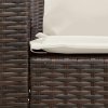 záhradná pohovka 5-miestna s vankúšmi hnedý polyratan 4104113