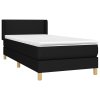 Posteľný rám boxspring s matracom čierny 90x190 cm látka 3130075