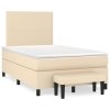 Boxspring posteľ s matracom krémový 120x200 cm látka 3136426