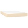 Boxspring posteľ s matracom krémový 120x200 cm látka 3136426