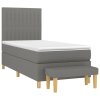 Boxspring posteľ s matracom tmavosivá 100x200 cm látka 3137294