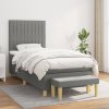 Boxspring posteľ s matracom tmavosivá 100x200 cm látka 3137294