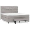 Boxspring posteľ s matracom bledosivá 180x200 cm látka 3136853