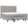 Boxspring posteľ s matracom bledosivá 180x200 cm látka 3136853
