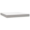 Boxspring posteľ s matracom bledosivá 180x200 cm látka 3136853