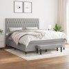 Boxspring posteľ s matracom bledosivá 180x200 cm látka 3136853