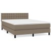 Posteľný rám boxspring s matracom sivohned 140x200 cm látka 3140381