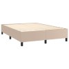 Boxspring posteľ s matracom kapučínová 140x200 cm umelá koža 3137670