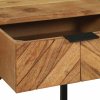 Nočný stolík Hnedá 40 x 35 x 50 cm Masívna akáciová drevo a kov 374105