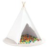 Teepee stan Biela 120 x 120 x 150 cm Textil a plast 3385870