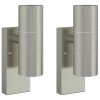 Exteriérové nástenné svietidlo 2 pcs Strieborná 7 x 10 x 22 cm 4005992