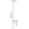 Stĺp na plot. 44 pcs Strieborná 160 cm Oceľ 3335957