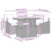 Záhradný jedálenský set Sivá a hnedá 100 x 55 x 73 cm 3349831
