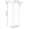 Posuvné dvere ORKDAL Prírodná a čierna 78 x 232 cm 3331995