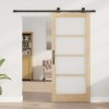 Posuvné dvere ORKDAL Prírodná a čierna 86 x 198,5 cm 3332003