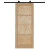 Posuvné dvere Prírodná a čierna 83 x 202 cm 3333336