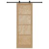 Posuvné dvere Prírodná a čierna 83 x 232 cm 3333340