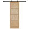 Posuvné dvere Prírodná a čierna 83 x 232 cm 3333368