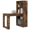 Stôl s poličkou Dymová dub 122 x 67 x 145 cm Kompozitné drevo 3337261