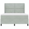 Posteľ s pružinovým rámom Svetlosivá 200 x 140 cm Polyester 3340982