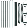 Stĺp na plot. Zelená 10 x 1,6 m (25 mm sieťovina) Ocel a PVC 3352653