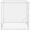 Vonkajší koterec pre psov strieborný 2x2x2 m pozinkovaná oceľ 153674