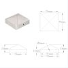 Pyramídové krytky na plotové stĺpiky 6 ks 71x71 mm pozinkovaný kov 145489