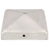 Pyramídové krytky na plotové stĺpiky 6 ks 91x91 mm pozinkovaný kov 145491