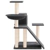 Škrabadlo pre mačky so sisalovými stĺpikmi tmavosivé 82 cm 171662