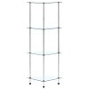 Regál so 4 policami, priehľadný 30x30x100 cm, tvrdené sklo 249515