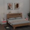 Nočné stolíky 2 ks s LED, biele 60x35x40 cm 3080734