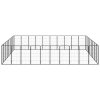 Ohrádka pre psov 36 panelov čierna 50x100 cm práškovaná oceľ 3115965
