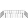 Ohrádka pre psov 40 panelov čierna 50x100 cm práškovaná oceľ 3115966
