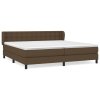 Boxspring posteľ s matracom tmavohnedá 200x200 cm látka 3126592