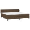 Boxspring posteľ s matracom tmavohnedá 200x200 cm látka 3126592