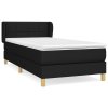 Posteľný rám boxspring s matracom čierny 90x190 cm látka 3126767