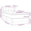 Posteľný rám boxspring s matracom čierny 90x190 cm látka 3126767