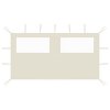 Bočná stena altánku s oknami 4x2 m krémová 3070421