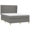 Boxspring posteľ s matracom tmavosivá 140x190 cm látka 3128358