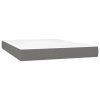 Boxspring posteľ s matracom tmavosivá 140x190 cm látka 3128358