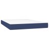 Posteľný rám boxspring s matracom modrý 140x200 cm látka 3128371