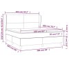 Posteľný rám boxspring s matracom sivohned 160x200 cm látka 3128377